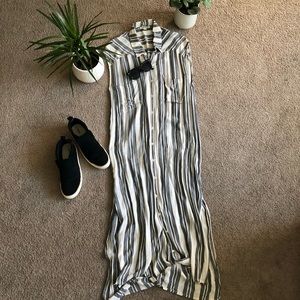 Billabong striped button down dress